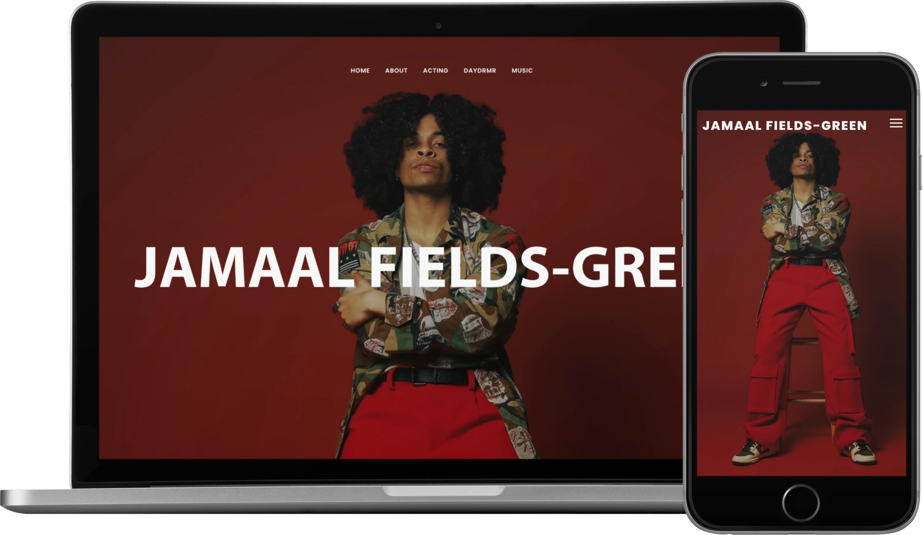 Jamaal site mockup
